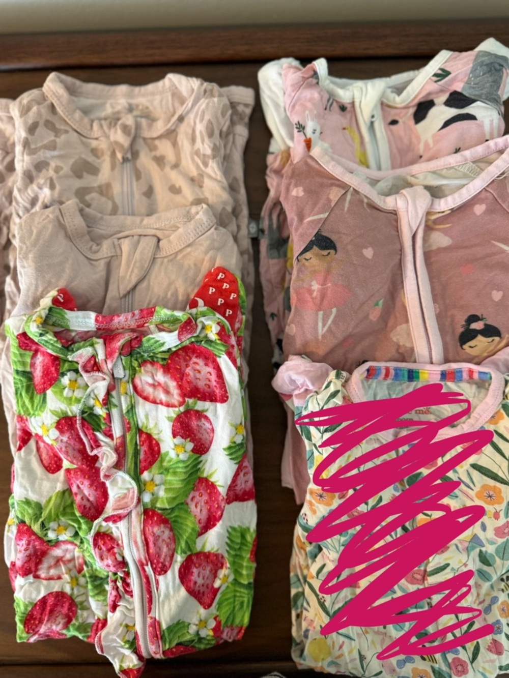 Newborn Baby Girl Footies
